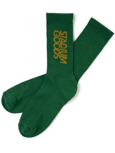 Stadium Goods Embroidered Logo Socks In Green
