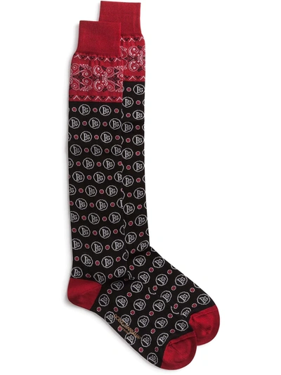 Dolce & Gabbana Logo-intarsia Socks In Black