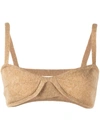 Khaite Beige Cashmere 'the Eda' Bralette In Neutrals