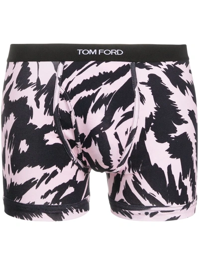 Tom Ford Animal-print Boxer Shorts In Pink
