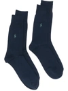 Polo Ralph Lauren Pony Motif Socks In Blue