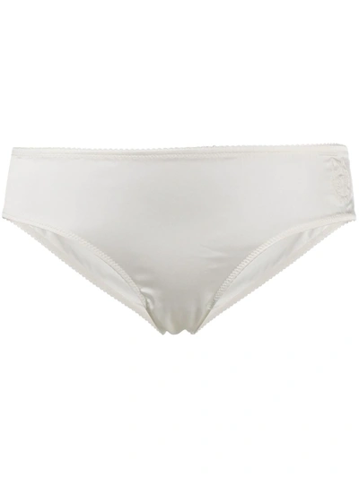 Dolce & Gabbana Embroidered Logo Briefs In White