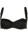 Dolce & Gabbana Embroidered Logo Bra In Black