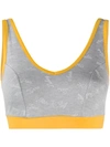 Viktor & Rolf X Calida Logo-print Bralette In Grey