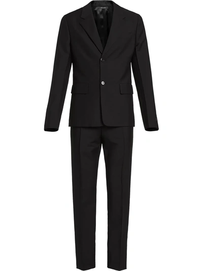 Prada Single-breasted Two-piece Suit In Black