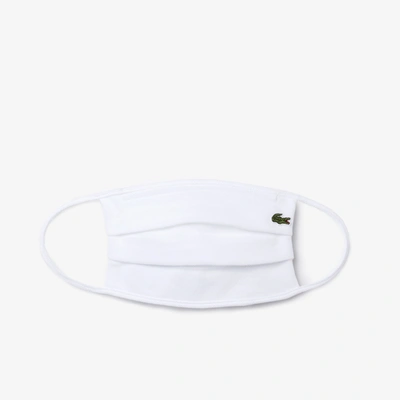 Lacoste Unisex L.12.12 Cotton Pique' Face Protection Mask - 6 - M In White