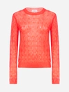 PRADA CABLE-KNIT MOHAIR-BLEND SWEATER