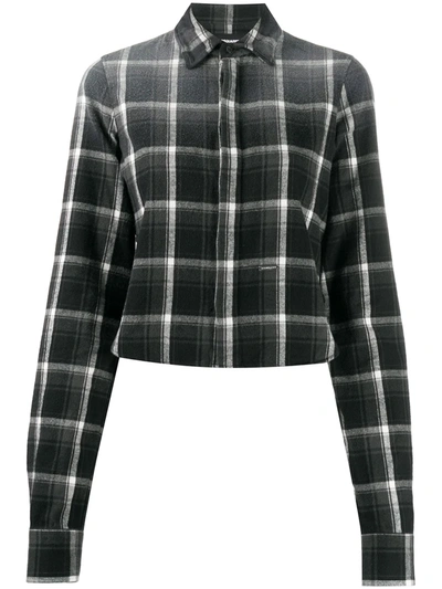 Dsquared2 Dark-grey Cotton Checked Shirt In Multicolor