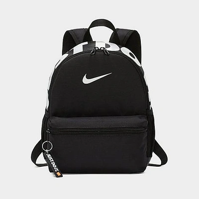 Nike Kids' Brasilia Jdi Mini Backpack In Black/black/(glossy White)