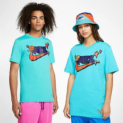 Nike Exploration Series Basketball T-shirt (oracle Aqua) In Blue