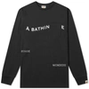 A BATHING APE A Bathing Ape Long Sleeve Ink Print Relaxed Tee