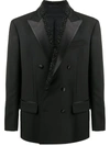 VERSACE CRYSTAL-EMBELLISHED DOUBLE-BREASTED BLAZER