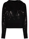 VALENTINO SEQUIN VLOGO EMBROIDERED HOODIE