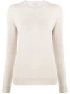Brunello Cucinelli Cashmere Fitted Jumper In Neutrals