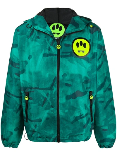 Barrow Smiley-print Hooded Jacket In Green