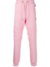 PHILIPP PLEIN TRACK PANTS WITH QUILTED DETAILING