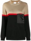 BURBERRY COLOUR-BLOCK KNITTED JUMPER