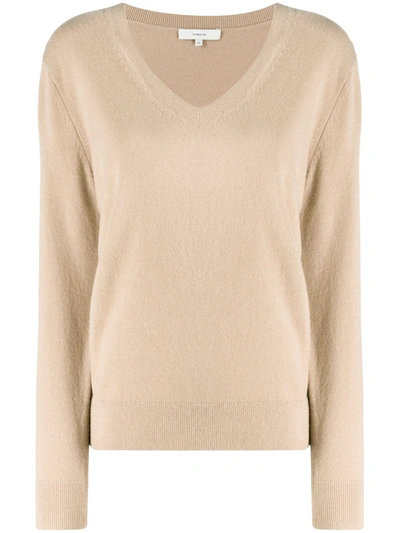 VINCE V-NECK KNITTED JUMPER