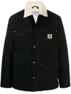 Carhartt Fairmount Faux-shearling Jacket In Black