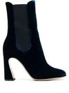 GIANVITO ROSSI AURA VELVET ANKLE BOOTS