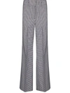 GIVENCHY HOUNDSTOOTH-PATTERN WOOL TROUSERS