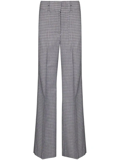 Givenchy Houndstooth-pattern Wool Trousers In Black