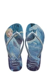 Havaianas Kids' Slim 'frozen' Flip Flop In Blue Frost