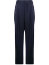 VINCE HIGH-RISE PLEAT-FRONT TROUSERS