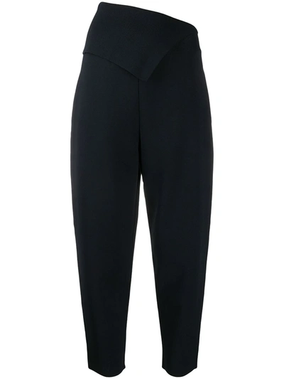 Stella Mccartney Cropped Tapered Trousers In Blue
