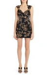 VERSACE ACANTHUS LEAF SEQUIN & CRYSTAL EMBELLISHED MINIDRESS,A87319A208429