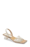 JACQUEMUS VALERIE WHIPSTITCH SLINGBACK SANDAL,203FO09-203 406120