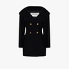 VALENTINO NAVY OPEN NECK BUTTONED WOOL COAT,BCJ1N04G815464721