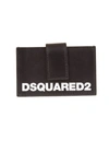 DSQUARED2 WOMAN BLACK DSQUARED2 CARD HOLDER WITH STRAP,11580108
