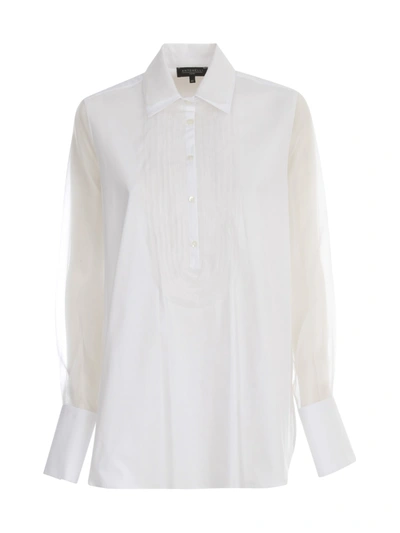 Antonelli Shirt L/s W/plastron In Bianco