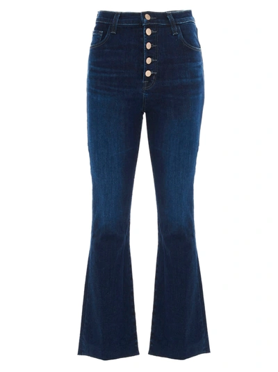 J Brand Lillie High Rise Cropped Flared Jeans - Impulse In Blue