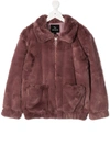 ANDORINE ZIPPED FAUX-FUR JACKET