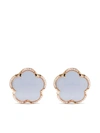 Pasquale Bruni Women's Bon Ton 18k Rose Gold, Light Blue Chalcedony & Diamond Stud Earrings In Pink