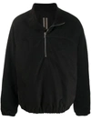 RICK OWENS DRKSHDW FLEECE PANEL WINDBREAKER