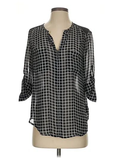 Pre-owned 2b Bebe 3/4 Sleeve Blouse In Black