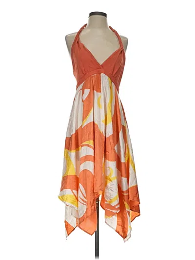 Pre-owned 2b Bebe Cocktail Dress In Orange