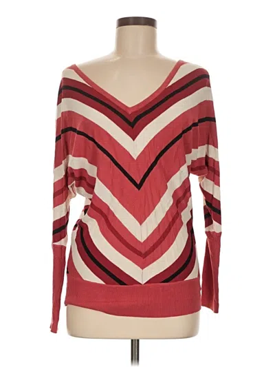 Pre-owned 2b Bebe Pullover Sweater In Red
