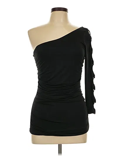 Pre-owned 2b Bebe Sleeveless Top Black One Shoulder Neckline Tops
