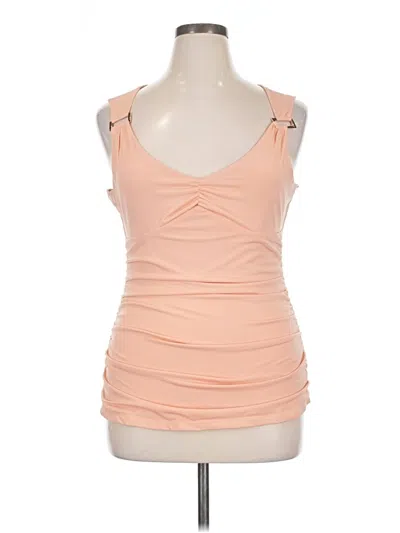 Pre-owned 2b Bebe Sleeveless Top Orange Sweetheart Neckline Tops