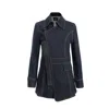 2be4a Blue Women's Double Breasted Denim Jacket