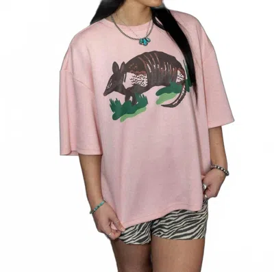 2flyco Armadillo Graphic Top In Pink
