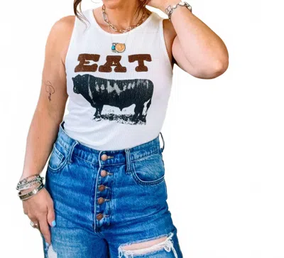 2flyco Beefin Tank In White