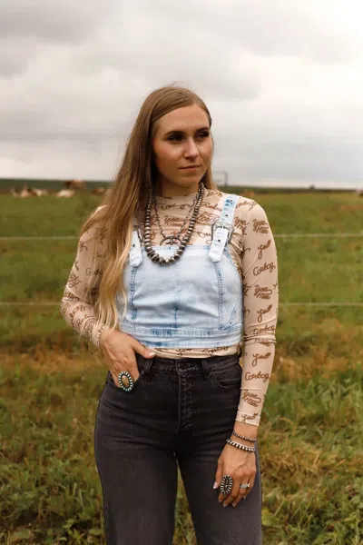 2flyco Buckle Up Buttercup Crop Tank In Blue In Animal Print