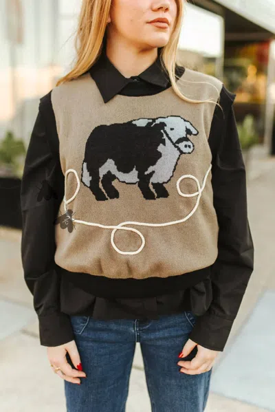 2flyco Bull Nettle Sweater Vest In Brown