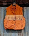 2flyco Cattleman's Fringe Vest In Hereford In Orange In Orange