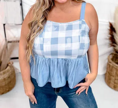 2flyco Dancehall Denim Tank In Blue